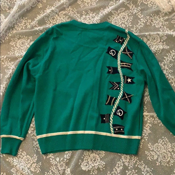 St. John Santana Knit green Cardigan Sweater Holiday Christmas - Picture 6 of 9